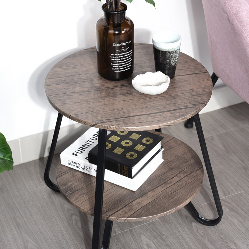 17 Stories Small Round Coffee End Table Wayfair